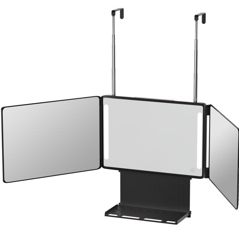 The 360 Mirror - Adjustable Trifold Barber Miror to Cut Your Own Hair