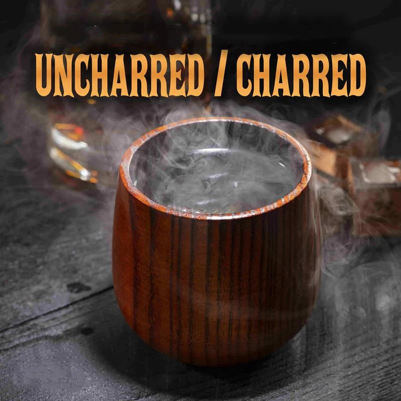 Limited-time discount!🔥Handcrafted charred wooden bourbon glass – unique & rustic.